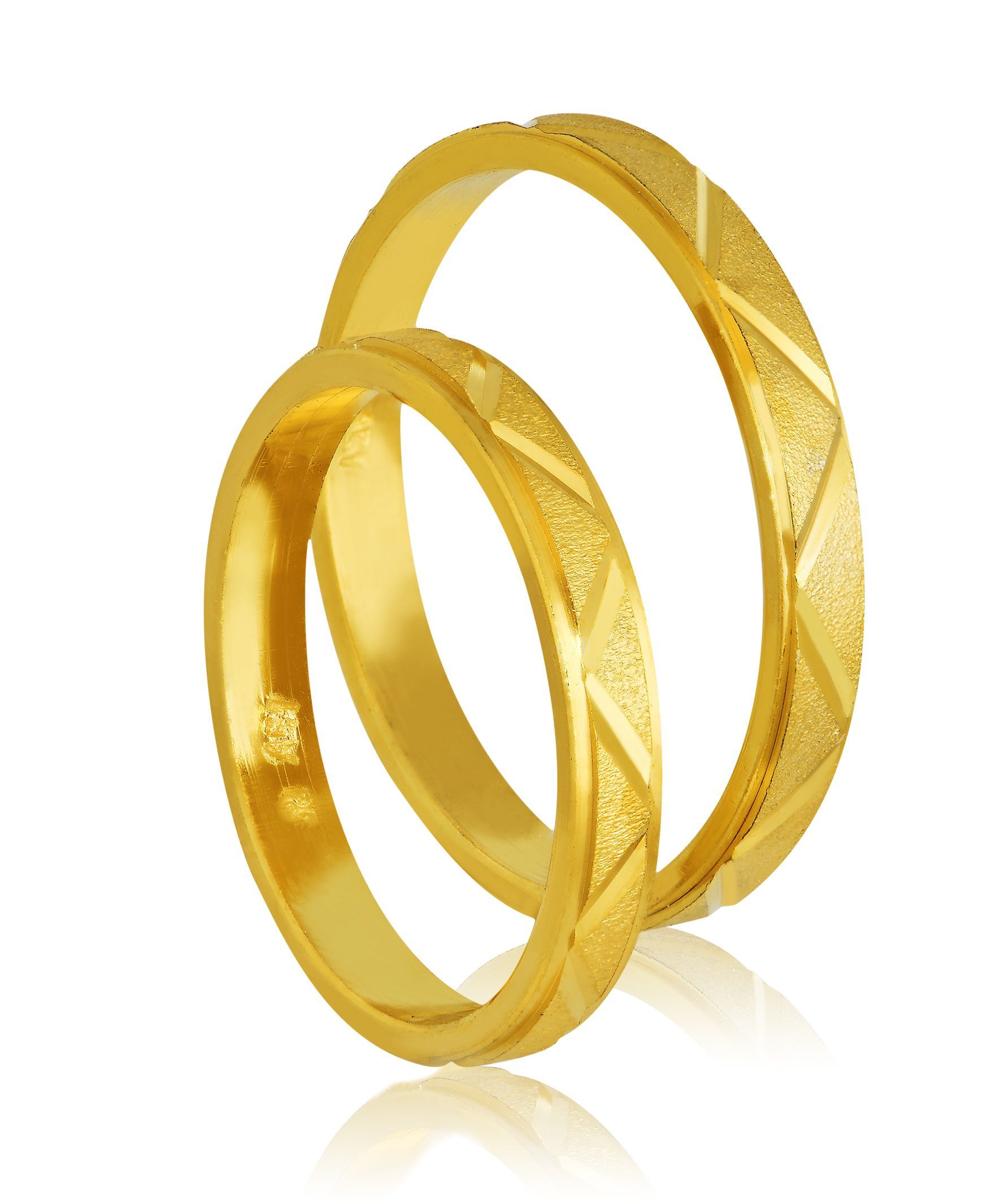 Golden wedding rings 3mm (code 405)